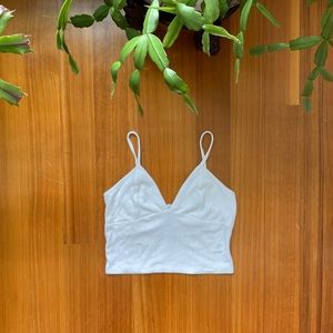 LF white crop top/bralette